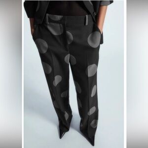 limited edition Cos Wool Blend Polka Dot Trousers NWT size 2 Black Grey
